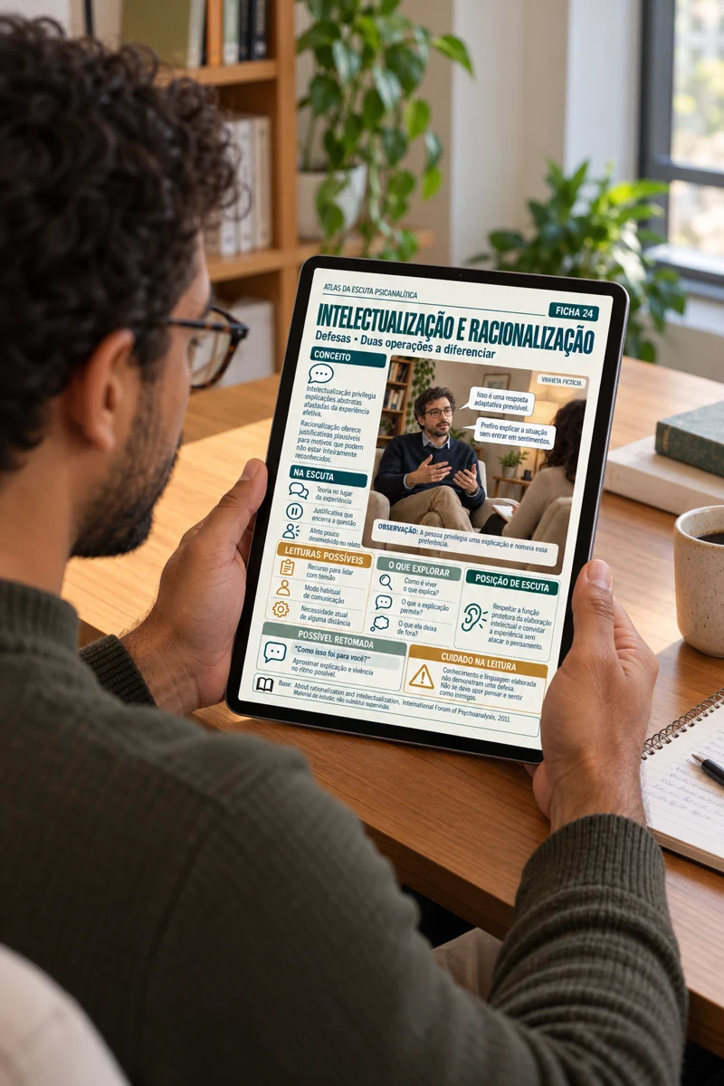 Cena ilustrativa: profissional consultando o Atlas em um tablet